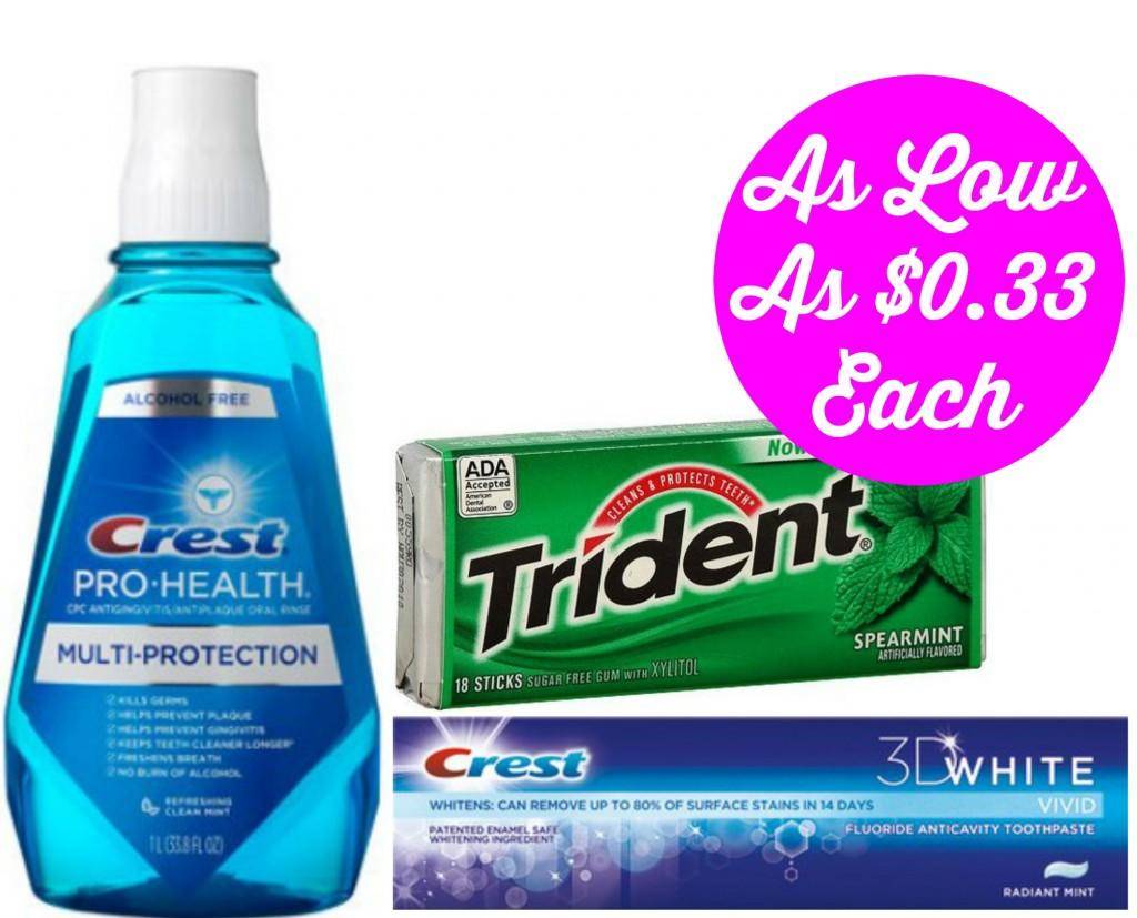 Printable Crest Coupons 0.33 Mouthwash & Toothpastes!
