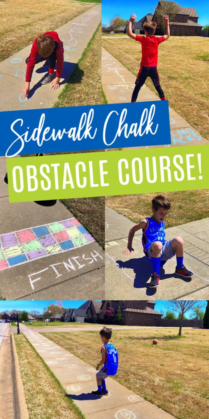 Chalk Obstacle Course for you and your kids to have fun with!