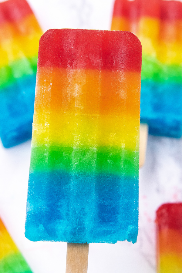 Rainbow Jello Push Pops - Hoosier Homemade