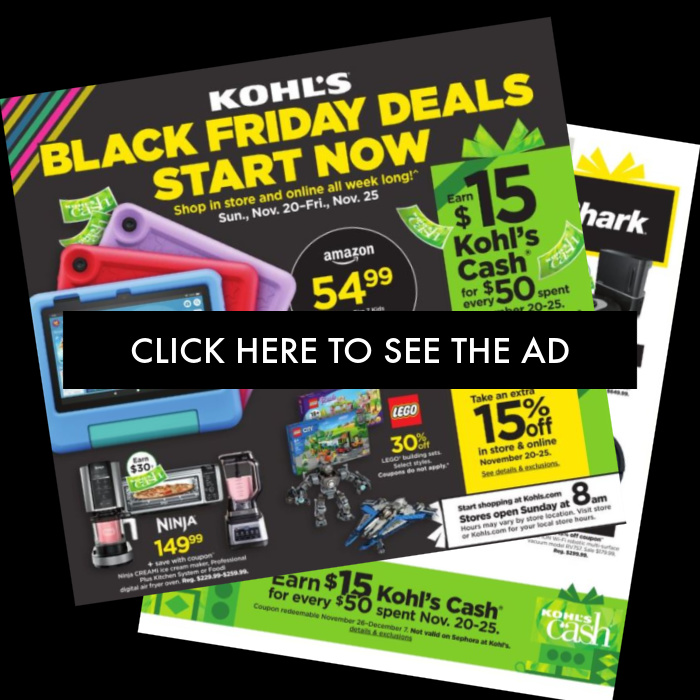 KOHL'S BLACK FRIDAY 2023 AD  Toys, Kitchen Appliances, PJ's