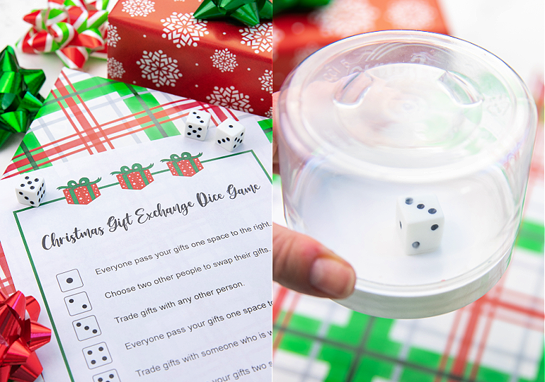 Roll The Dice Game For Gift Exchange - Printable Game