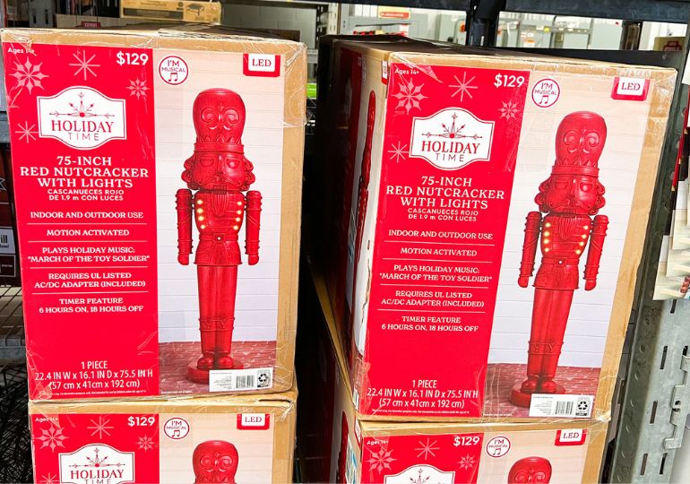 75 Red Nutcracker Blow Mold, Holiday Time, Christmas Decoration
