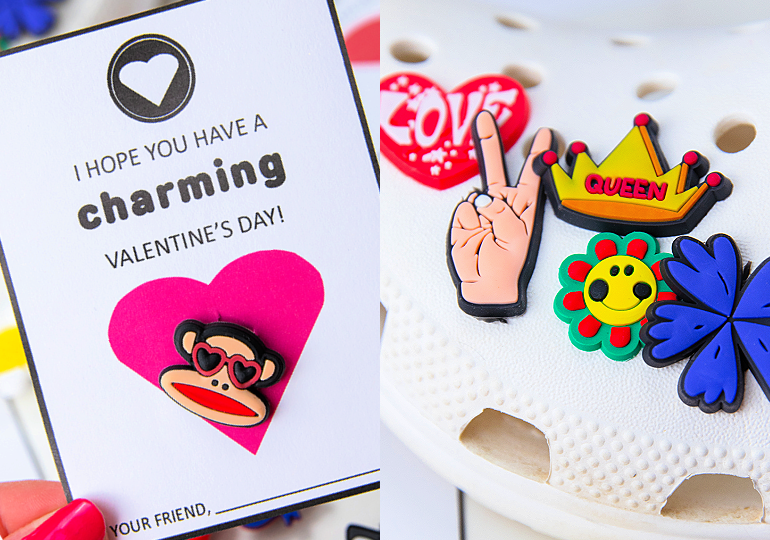 Croc Charms Valentine Printable - Free Printable for Classroom Valentines!  - Passion For Savings