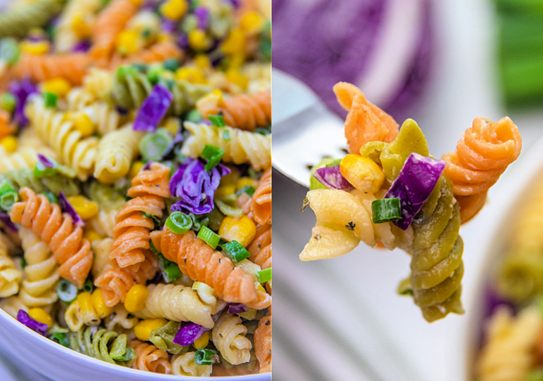 Mardi Gras Pasta Salad a Festive Fat Tuesday Side Dish! - Passion For ...