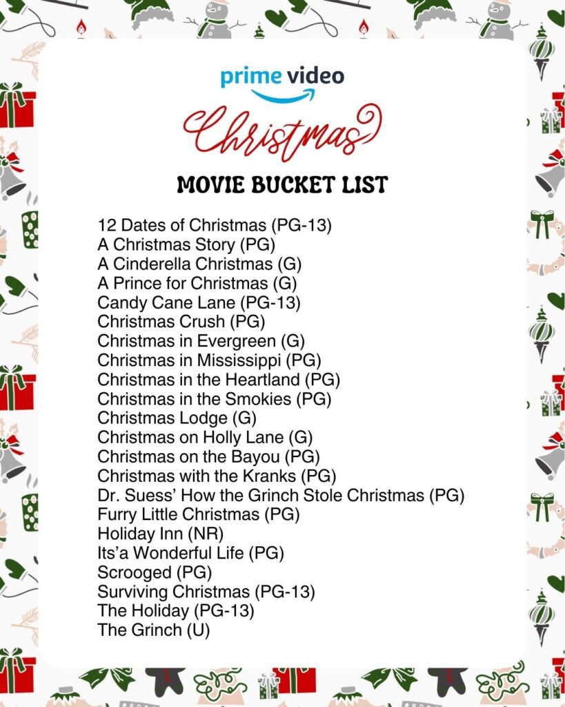 Christmas Movie Streaming Bucket List