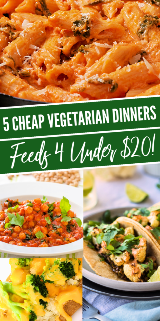 5 cheap vegetarian dinner ideas under $20